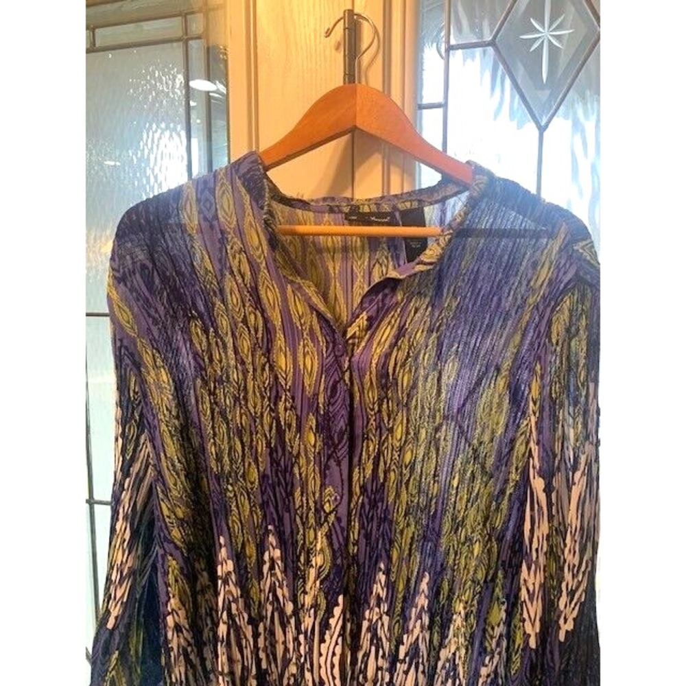 NEW Maggie Barnes Tunic Womens 2X Turquoise Artsy Cottage Core Plus‎ Size - Picture 13 of 16